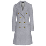 Made in Italy Gray Wool Jackets & Coat