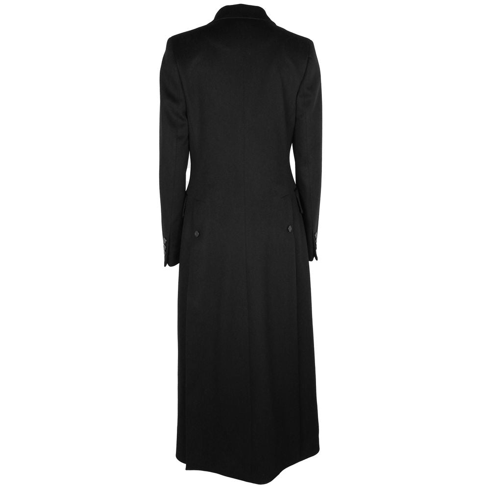 Made in Italy Black Wool Jackets & Coat