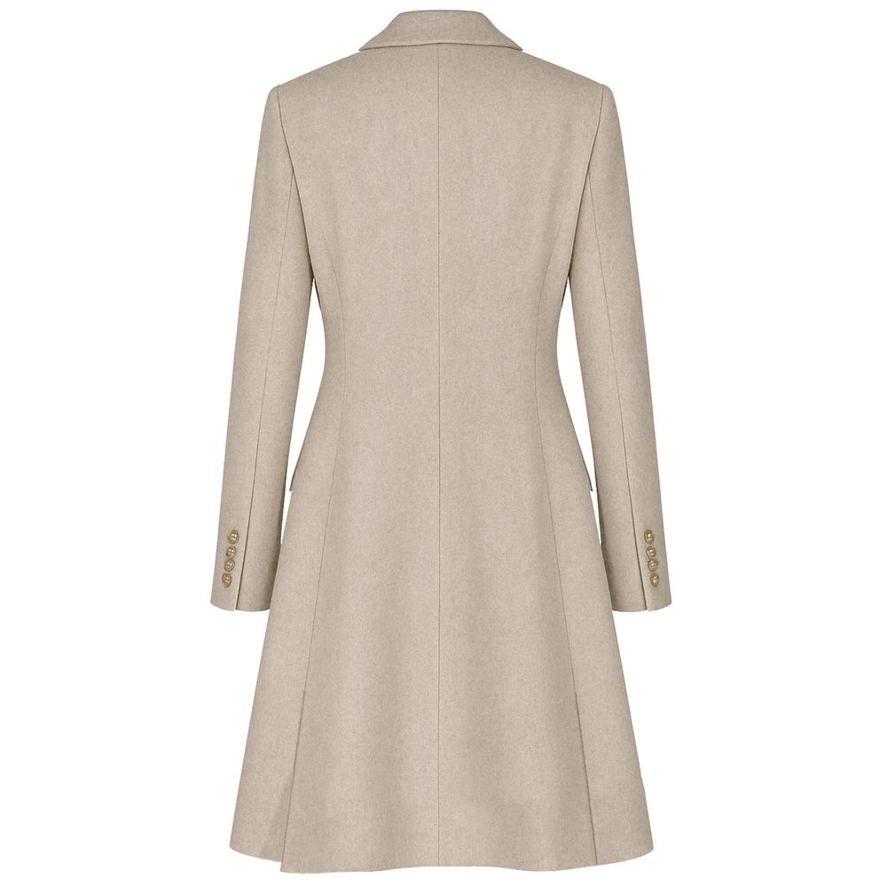 Made in Italy Beige Wool Jackets & Coat