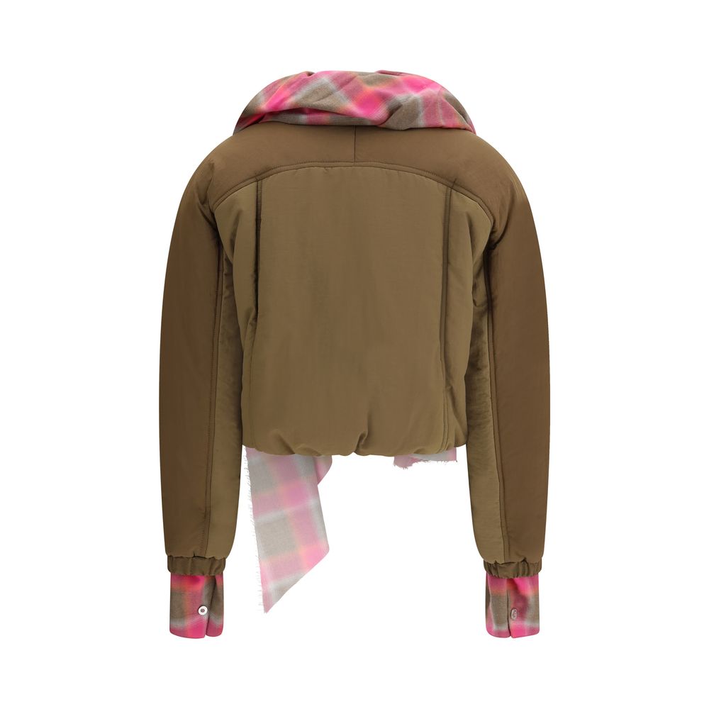 MARBELL Maxi-scarf Puffer Jacket