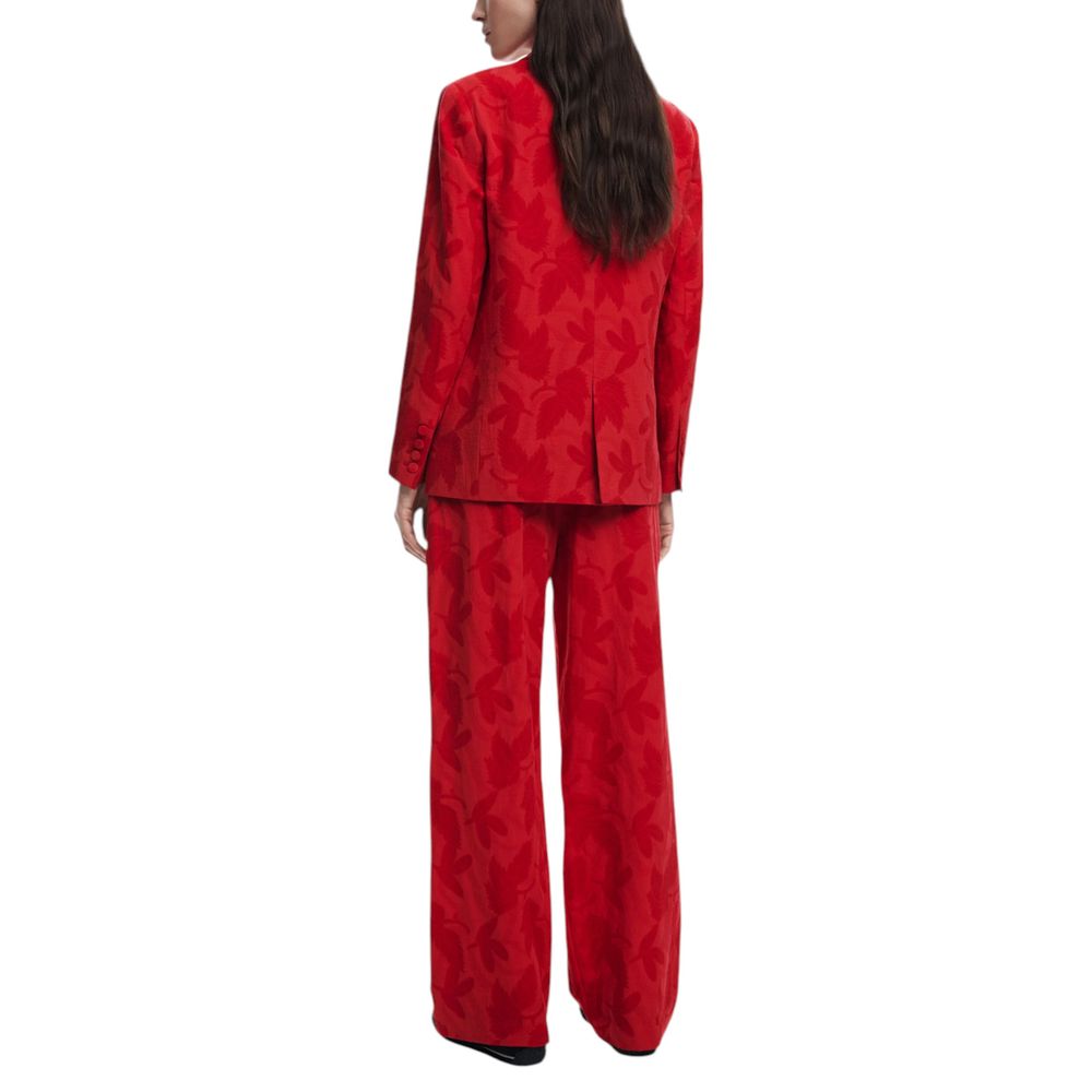 Desigual Red Cotton Blazer