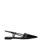 Dolce & Gabbana Black Leather Flat Sandals