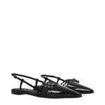 Dolce & Gabbana Black Leather Flat Sandals