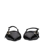 Dolce & Gabbana Black Leather Flat Sandals
