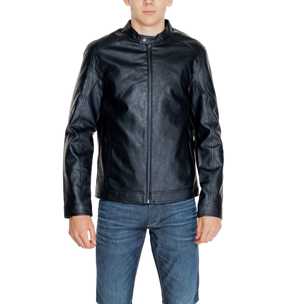 Jack Jones Black Polyester Jackets & Coat