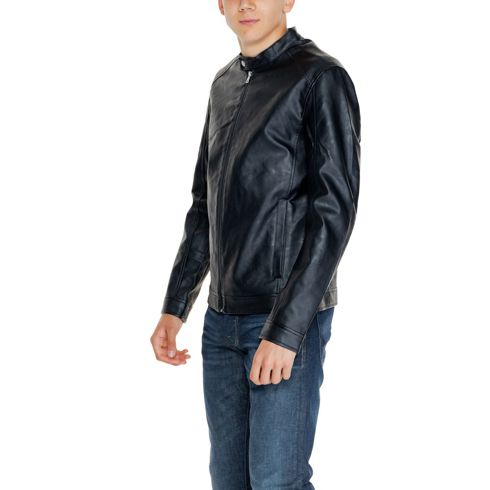 Jack Jones Black Polyester Jackets & Coat