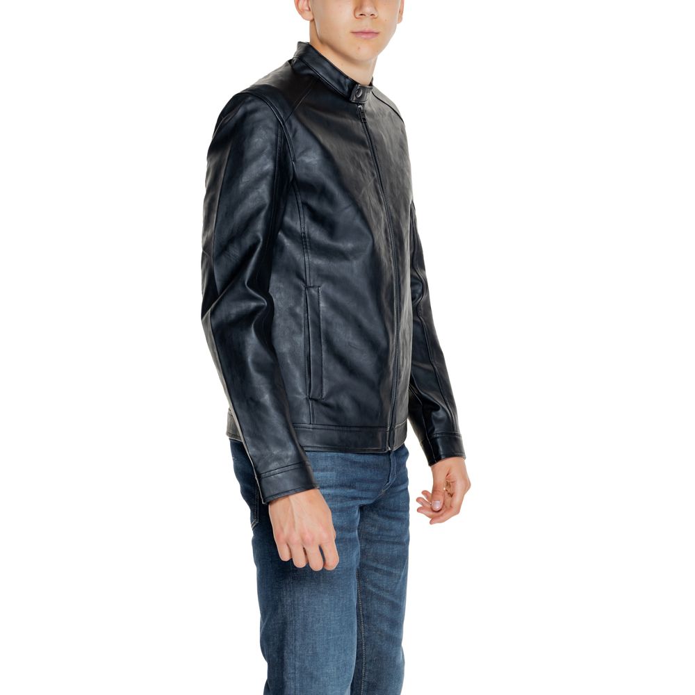 Jack Jones Black Polyester Jackets & Coat
