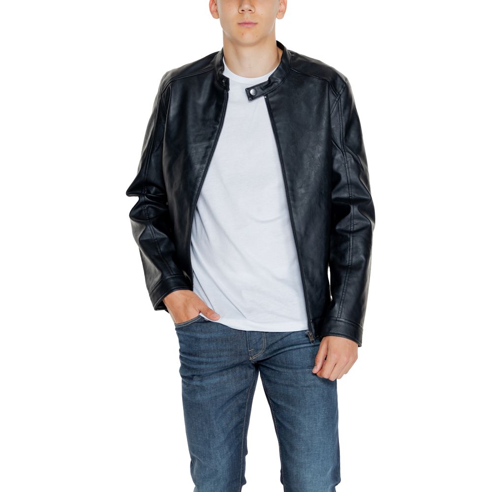 Jack Jones Black Polyester Jackets & Coat