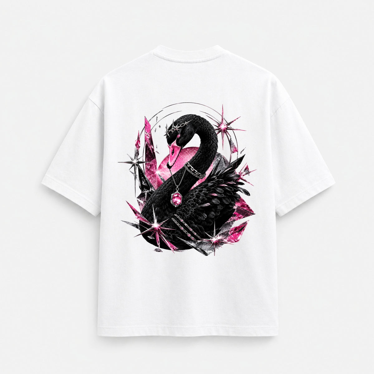 Noctilupus Crystal Swan T Shirt in White